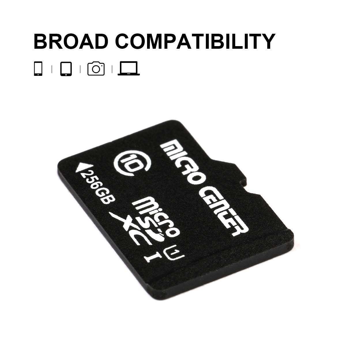 INLAND Micro Center 256GB Class 10 MicroSDXC Flash Memory Card with Adapter for Mobile Device Storage Phone, Tablet, Drone & Full HD Video Recording - 80MB/s UHS-I, C10, U1 (1 Pack) - Image 4