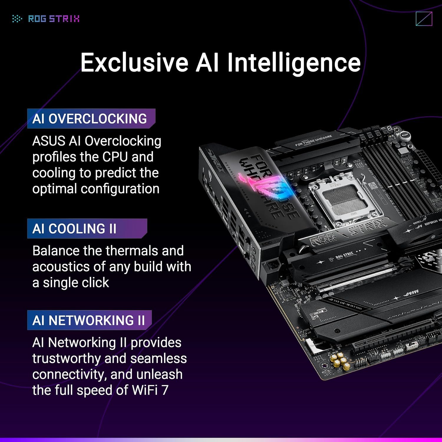 Micro Center AMD Ryzen 9 9900X CPU Processor with ASUS ROG Strix X870E-E Gaming WiFi X870 ATX Motherboard (18+2+2 Power Stages, WiFi 7, 5X M.2, PCIe 5.0, USB4) - Image 3
