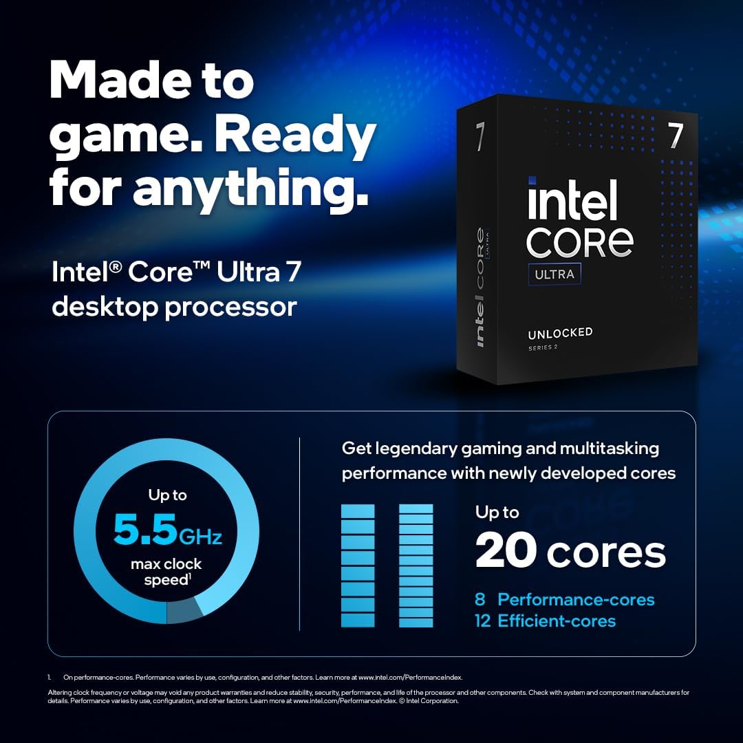 MICRO CENTER CPU Motherbard Combo - Ultra 7 265KF 20-Cores Gaming Unlocked Desktop Processor with Z890 AYW Gaming WiFi W LGA 1851 ATX Motherboard - Image 4