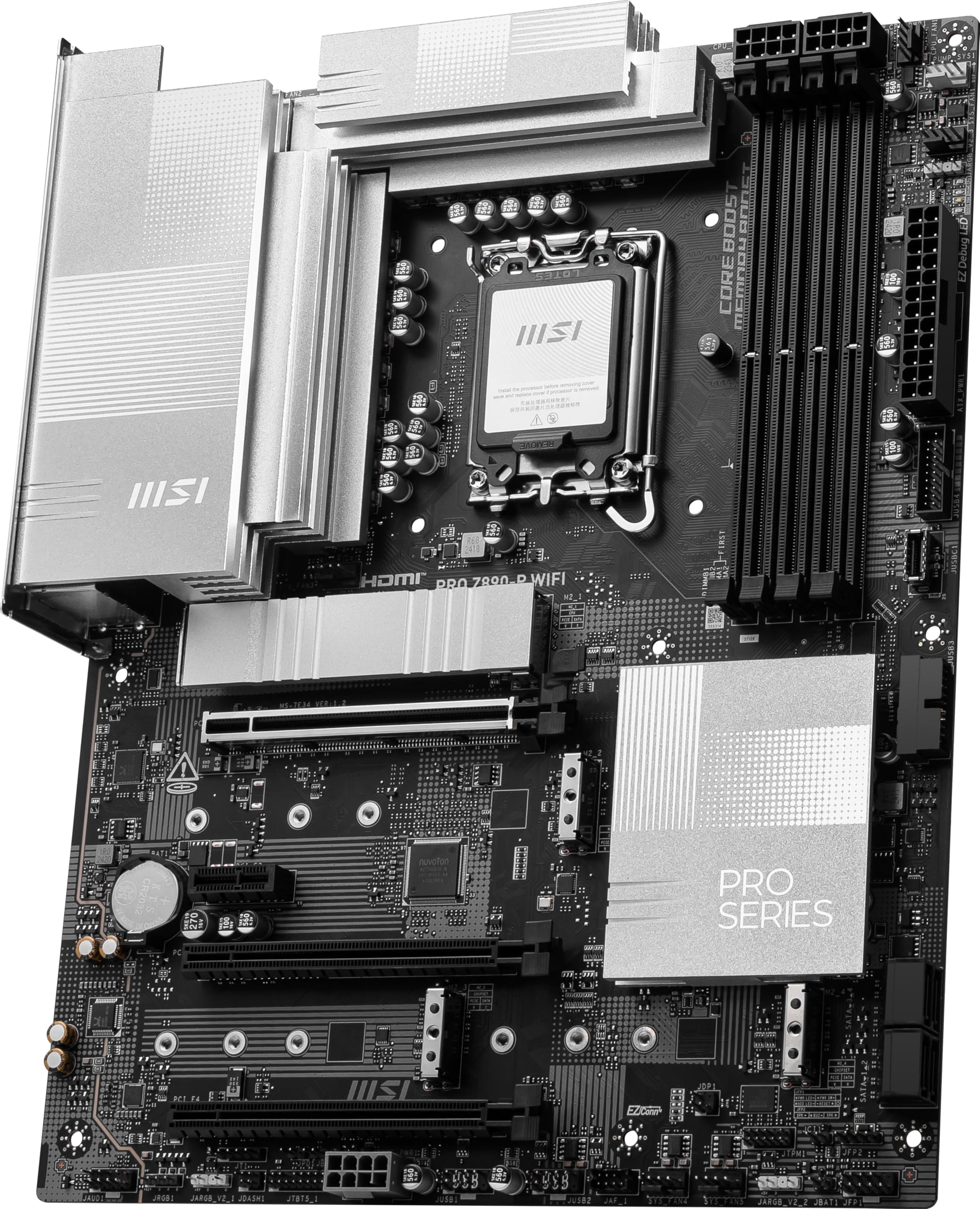 Micro Center CPU Motherboard Combo - Intel Core Ultra 7 265K 20-Cores Unlocked Desktop Processor with Msi PRO Z890-P WiFi ProSeries LGA 1851 ATX Motherboard - Image 5
