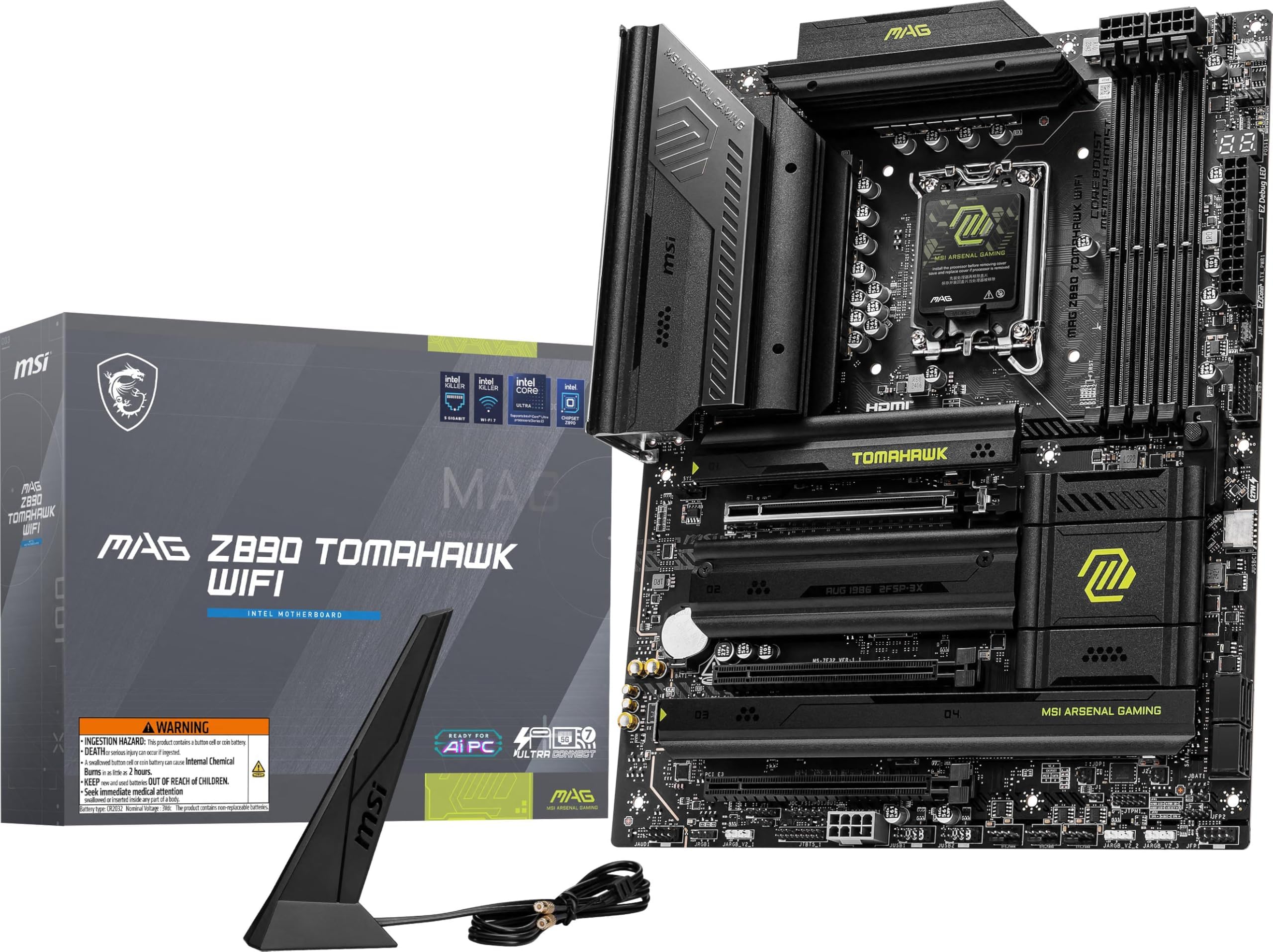 Micro Center CPU Motherboard Combo - Intel Core Ultra 7 265K 20-Cores Unlocked Desktop Processor with Msi MAG Z890 Tomahawk WiFi Gaming LGA 1851 ATX Motherboard - Image 5