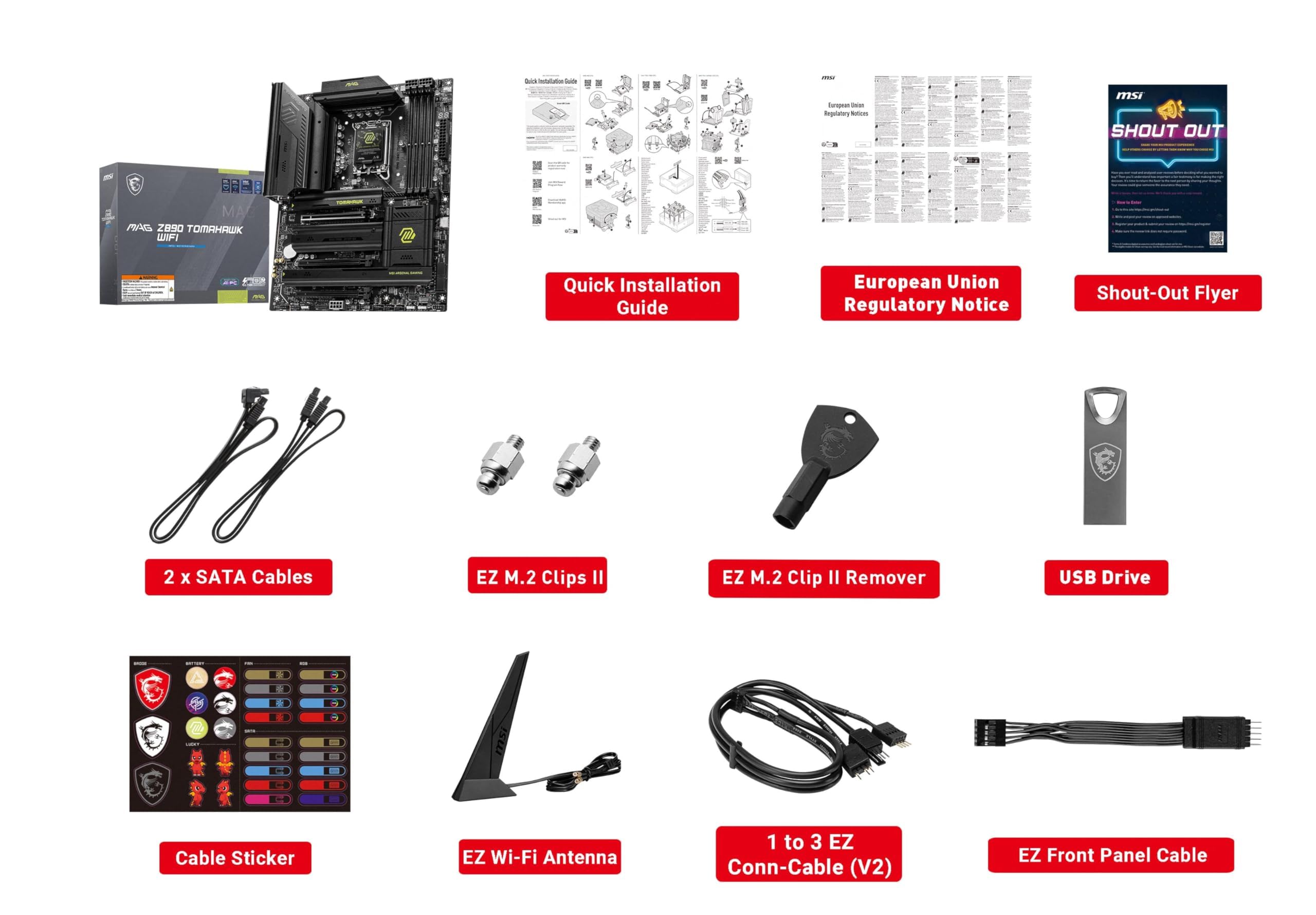 Micro Center CPU Motherboard Combo - Intel Core Ultra 7 265K 20-Cores Unlocked Desktop Processor with Msi MAG Z890 Tomahawk WiFi Gaming LGA 1851 ATX Motherboard - Image 8