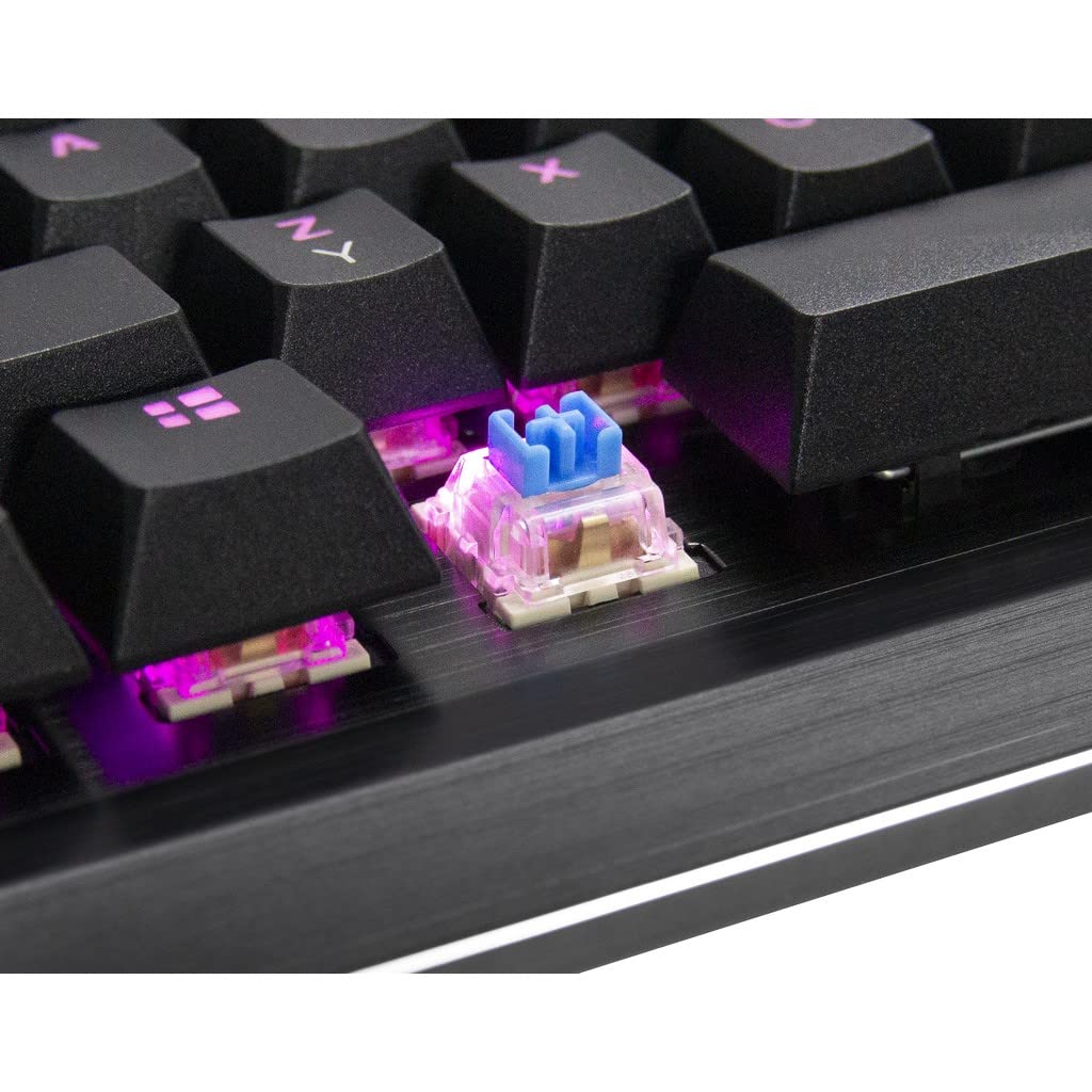 ProHT Rainbow LED Backlit USB Wired Keyboard with Blue Switches,Durable ABS Keycaps/Anti-Ghosting/Spill-Resistant Mechanical Keyboard for PC Mac Xbox Gamer - Image 5